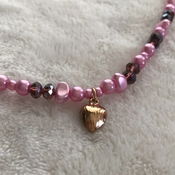 New Urban outfitters Cher Pearl Gem Heart necklace, choker - Picture 5 of 10